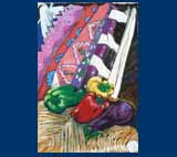 Eggplant and Bell Peppers